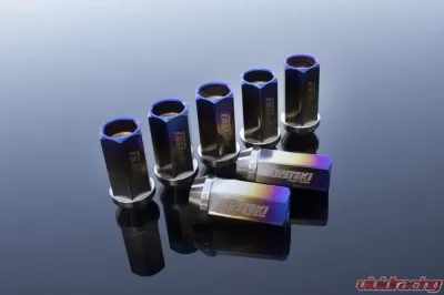 Muteki SR45Ti 45mm 12x1.25 Burned Titanium Open End Lug Nut Set - 3T885BT
