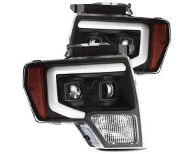 LUXX-Series LED Projector Headlights Black Ford F-150 2009-2014 AlphaRex USA