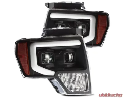 LUXX-Series LED Projector Headlights Black Ford F-150 2009-2014 AlphaRex USA - 880179
