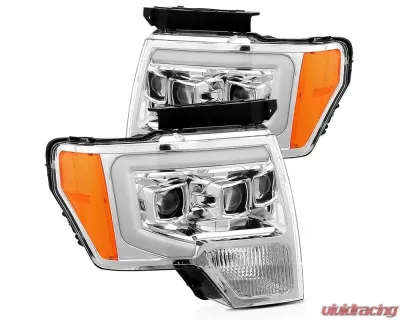 LUXX-Series LED Projector Headlights Chrome Ford F-150 2009-2014 AlphaRex USA - 880178