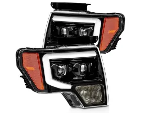 LUXX-Series LED Projector Headlights Alpha Black Ford F-150 2009-2014 AlphaRex USA