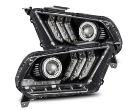 AlphaRex USA PRO-Series Halogen Projector Headlights Black for Ford Mustang 2010-2014