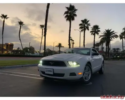 AlphaRex USA PRO-Series Halogen Projector Headlights Black for Ford Mustang 2010-2014 - 880110