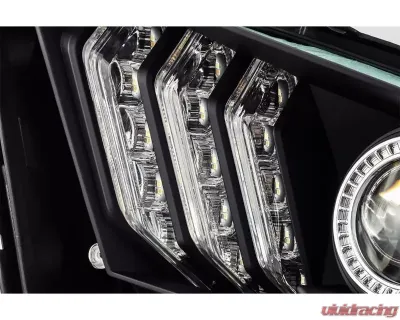 AlphaRex USA PRO-Series Halogen Projector Headlights Black for Ford Mustang 2010-2014 - 880110