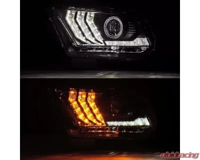 AlphaRex USA PRO-Series Halogen Projector Headlights Black for Ford Mustang 2010-2014 - 880110
