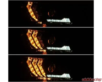 AlphaRex USA PRO-Series Halogen Projector Headlights Black for Ford Mustang 2010-2014 - 880110