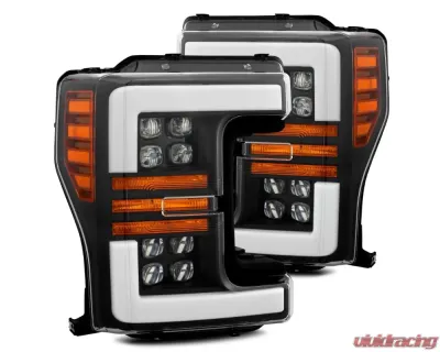 NOVA-Series LED Projector Headlights Black Ford F-250 | F-350 | F-450 | F-550 2017-2019 AlphaRex USA - 880102