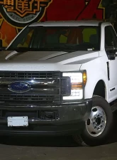 NOVA-Series LED Projector Headlights Black Ford F-250 | F-350 | F-450 | F-550 2017-2019 AlphaRex USA                                     - 880102 - Image 2