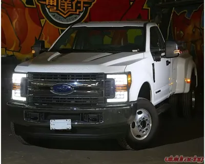 NOVA-Series LED Projector Headlights Black Ford F-250 | F-350 | F-450 | F-550 2017-2019 AlphaRex USA - 880102