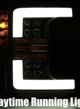 NOVA-Series LED Projector Headlights Black Ford F-250 | F-350 | F-450 | F-550 2017-2019 AlphaRex USA                                     - 880102 - Image 4