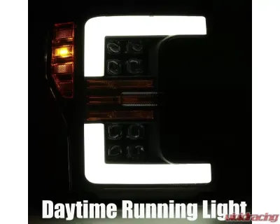 NOVA-Series LED Projector Headlights Black Ford F-250 | F-350 | F-450 | F-550 2017-2019 AlphaRex USA - 880102