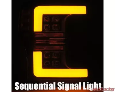 NOVA-Series LED Projector Headlights Black Ford F-250 | F-350 | F-450 | F-550 2017-2019 AlphaRex USA - 880102