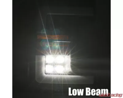 NOVA-Series LED Projector Headlights Black Ford F-250 | F-350 | F-450 | F-550 2017-2019 AlphaRex USA - 880102