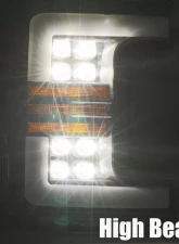 NOVA-Series LED Projector Headlights Black Ford F-250 | F-350 | F-450 | F-550 2017-2019 AlphaRex USA                                     - 880102 - Image 7