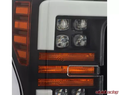 NOVA-Series LED Projector Headlights Black Ford F-250 | F-350 | F-450 | F-550 2017-2019 AlphaRex USA - 880102