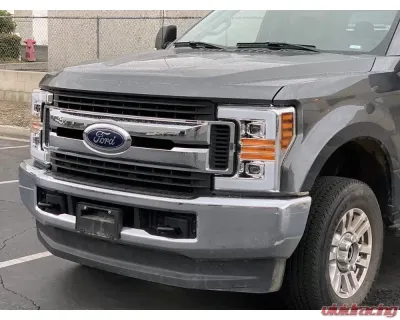AlphaRex USA PRO-Series Halogen Projector Headlights Chrome for 2017-2019 Ford Super Duty - 8801071