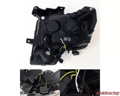 PRO-Series Halogen Projector Headlights Jet Black Ford F-150 2009-2014 AlphaRex USA - 880116