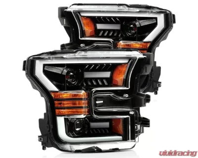 PRO-Series Halogen Projector Headlights Jet Black Ford F-150 2015-2017 AlphaRex USA - 880158