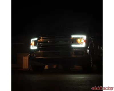 NOVA-Series Led Projector Headlights Jet Black Ford F-150 2018-2020 Alpharex - 880180
