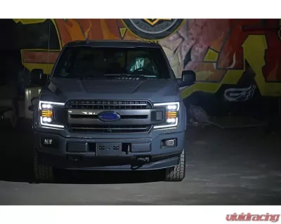 NOVA-Series Led Projector Headlights Jet Black Ford F-150 2018-2020 Alpharex - 880180