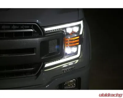 NOVA-Series Led Projector Headlights Jet Black Ford F-150 2018-2020 Alpharex - 880180