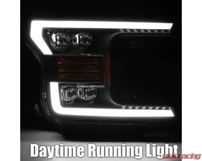 NOVA-Series Led Projector Headlights Jet Black Ford F-150 2018-2020 Alpharex - 880180