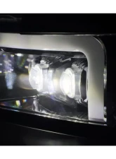 NOVA-Series LED Projector Headlights Jet Black w/ Black Grill Insert Chevrolet Silverado 2500 | 3500 2015-2019 AlphaRex USA                                     - 880217 - Image 3