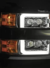 NOVA-Series LED Projector Headlights Jet Black w/ Black Grill Insert Chevrolet Silverado 2500 | 3500 2015-2019 AlphaRex USA                                     - 880217 - Image 5