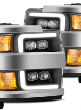 NOVA-Series LED Projector Headlights Black w/ Chrome Grill Insert Chevrolet Silverado 2500 | 3500 2015-2019 AlphaRex USA                                     - 880218 - Image 16