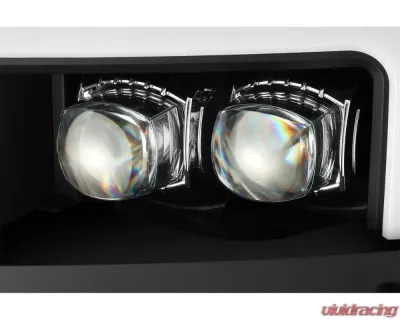 NOVA-Series LED Projector Headlights Black w/ Chrome Grill Insert Chevrolet Silverado 2500 | 3500 2015-2019 AlphaRex USA - 880218