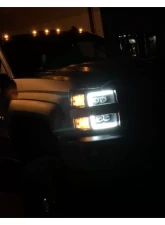 NOVA-Series LED Projector Headlights Black w/ Chrome Grill Insert Chevrolet Silverado 2500 | 3500 2015-2019 AlphaRex USA                                     - 880218 - Image 13