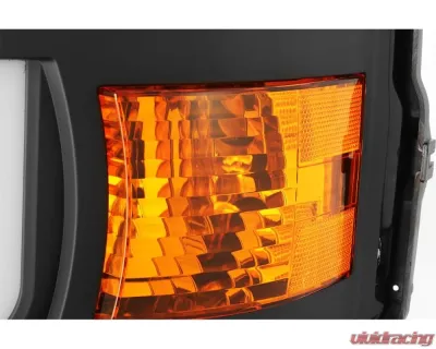 NOVA-Series LED Projector Headlights Black w/ Chrome Grill Insert Chevrolet Silverado 2500 | 3500 2015-2019 AlphaRex USA - 880218