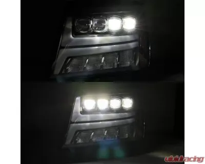 AlphaRex USA NOVA-Series Chrome LED Projector Headlights for Chevrolet Tahoe 2007-2013 - 880286