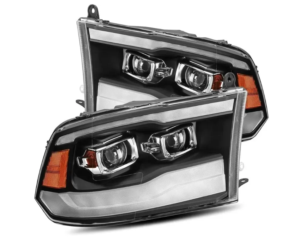 AlphaRex PRO-Series Halogen Projector Headlights Black Dodge Ram 1500 | 2500 | 3500 2009-2018 - 880597