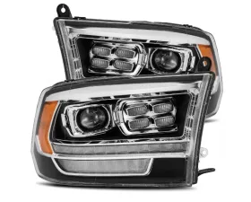 LUXX-Series LED Projector Headlights Black Dodge Ram 2009-2018 AlphaRex USA