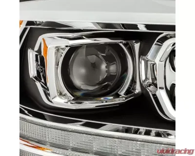 LUXX-Series LED Projector Headlights Black Dodge Ram 2009-2018 AlphaRex USA - 880522