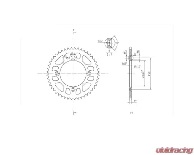 Bikemaster Moto Rear Sprocket 428 48t Suzuki | Yamaha - 230 798 48