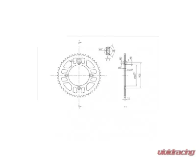Bikemaster Motor Rear Sprocket 428 50t  Suzuki | Yamaha - 230 798 50