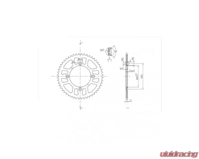 Bikemaster Moto Rear Sprocket 428 52t Suzuki | Yamaha - 230 798 52
