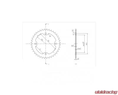 Bikemaster Moto Rear Sprocket 520 40t Yamaha - 241 857 40