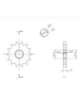 Bikemaster Front Sprocket 428 14t Suzuki                                     - 130 558 14 - Image 2