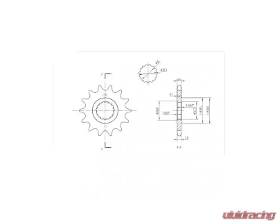 Bikemaster Moto Front Sprocket 520 14t Yamaha - 141 592 14