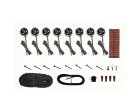 Off Road Only Jeep Rock Lights Chassis 8 Piece Kit LiteSpot Amber LEDs