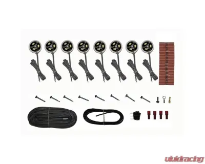 Off Road Only Jeep Rock Lights Chassis 8 Piece Kit LiteSpot White LEDs - LS-W8