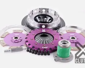 XClutch Clutch Kit with Chromoly Flywheel + HRB 9-Inch and Twin Solid Ceramic Clutch Discs Ford 5.0L V8