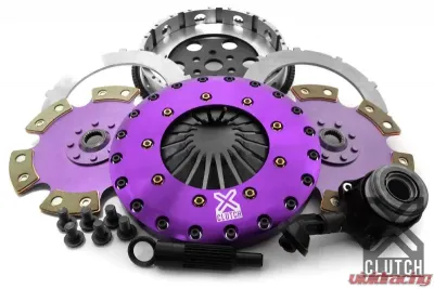 XClutch Clutch Kit with Chromoly Flywheel + HRB 9-Inch and Twin Solid Ceramic Clutch Discs Ford - XKFD23659-2E