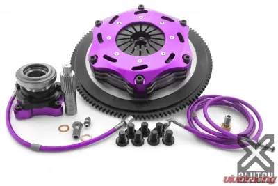 XClutch Clutch Kit with Chromoly Flywheel + HRB 7.25 and Twin Solid Ceramic Discs Mitsubishi Lancer 2005-2006 2.0L 4-Cylinder - XKMI18682-2E