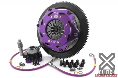 XClutch Clutch Kit with Chromoly Flywheel + HRB 7.25 and Triple Solid Ceramic Discs Mitsubishi Lancer 2005-2006 2.0L 4-Cylinder - XKMI18682-3E