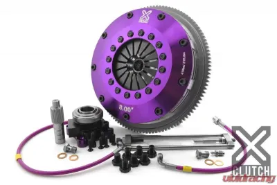 XClutch Clutch Kit with Chromoly Flywheel + HRB 8 and Twin Solid Ceramic Clutch Discs Mitsubishi Lancer 2005-2006 2.0L 4-Cylinder - XKMI20682-2E