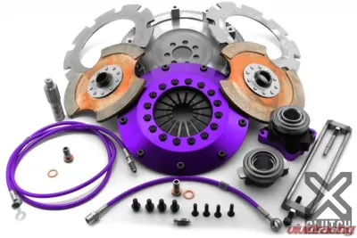 XClutch Clutch Kit with Chromoly Flywheel + HRB 8 and Twin Solid Ceramic Clutch Discs Mitsubishi Lancer - XKMI20683-2E